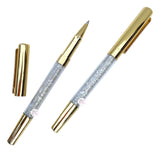 Badgley Mischka Crystal Diamonds Bling Dual Gold Accent Pen Boxed Set - Aura In Pink Inc.