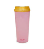Bando Coffee Is My BFF Shimmer Pink & Gold Deluxe Hot Stuff Thermal Mug w/Lid - Aura In Pink Inc.