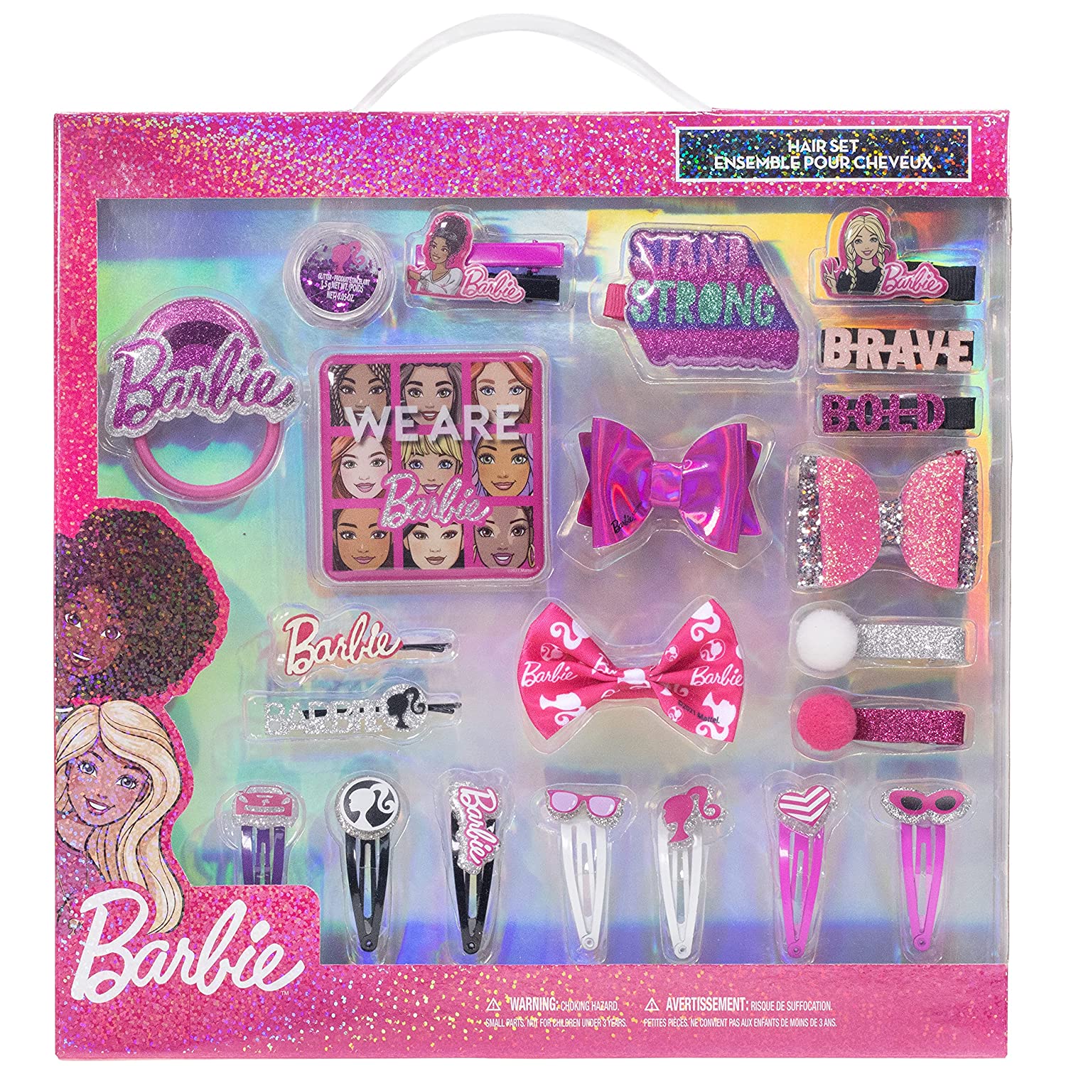 Barbie Townley Pink Bling 23 Piece Hair Accessories Set Aura In