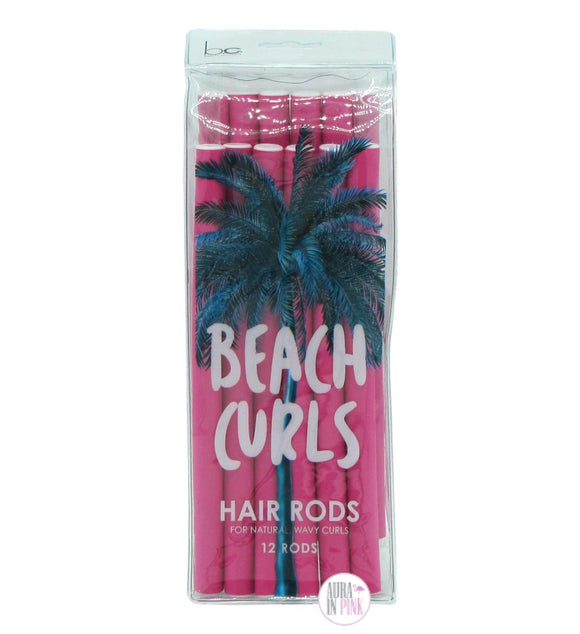 Enchante Accessories Beauty Concepts Wavy Beach Curls Pink Twist Hair Rods 12 Pack Set - Aura In Pink Inc.