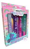 Beauty Squad 4-Pc Flavored Shimmer Lip Gloss Set - Vanilla, Cupcake, Strawberry, Cotton Candy - Aura In Pink Inc.