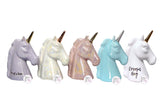 Beriwinkle Unicorn Ceramic Coin Banks - Glossy White Dream Big, Baby Blue, Iridescent Pink, Iridescent White, Lilac One Of A Kind