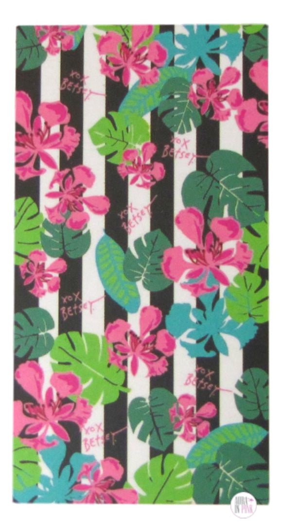 Betsey Johnson Luv Betsey Tropical Foliage Cotton Beach Towel - Aura In Pink Inc.