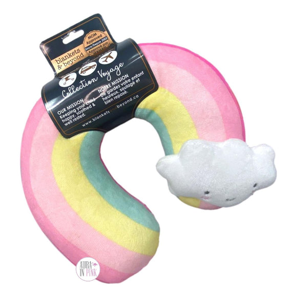 Blankets And Beyond Pastel Rainbow Cloud Travel Baby Neck Pillow
