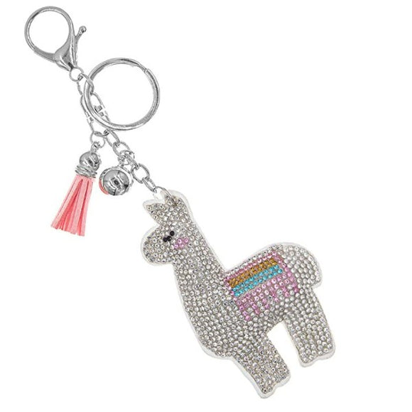 Sparkly Bling Llama Keychain - Aura In Pink Inc.