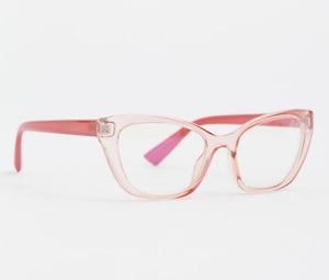 Blush Pink Cat Eye Blue Light Glasses - Aura In Pink Inc.