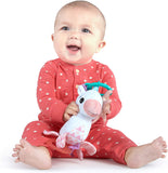 Bright Starts Sparkle & Shine Unicorn On-The-Go Rattle Teether Plush Dangle Clip Baby Toy - Aura In Pink Inc.