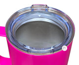 ...But First, Coffee Hot Pink Icewear Insulated Stainless Steel Travel Mug w/Handle & Lid - Aura In Pink Inc.