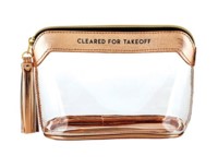 Cleared for Takeoff Rose Gold Zip Bag - Aura In Pink Inc.