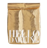 Hello Darling Gold Insulated Lunch Bag - Aura In Pink Inc.