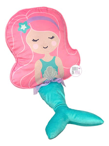 C & C California Kids 3D Sitting Mermaid Decorative Pillow Throw Cushion - Aura In Pink Inc.