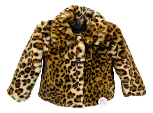 C&C California Leopard Print Faux Fur Plush Coat - Aura In Pink Inc.