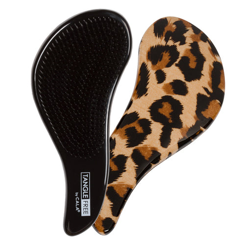 Cala Cheetah Leopard Print Tangle Free Wet Dry Hair Brush - Aura In Pink Inc.