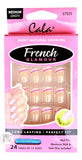 Cala French Glamour Medium Length French Manicure Glitter Accent Square-Round Tip Nails - Aura In Pink Inc.