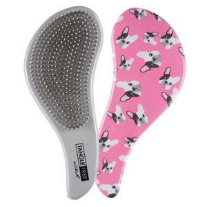 Cala Pink French Bulldog Frenchie Thangs Tangle Free Wet Dry Hair Brush - Aura In Pink Inc.