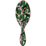 Cala Wet-N-Dry Tropical Palm Jungle Monstera Leaves Detangling Hair Brush - Aura In Pink Inc.