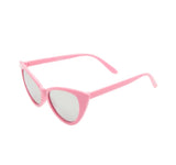 Capelli New York Cat-Eye Sunglasses & Glitter Pastel Rainbow Wristlet Case Sets - Aura In Pink Inc.