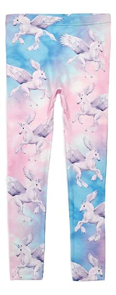 Capelli New York Fabulous Unicorn Pegasus Cotton Candy Super-Soft Kids Leggings - Aura In Pink Inc.