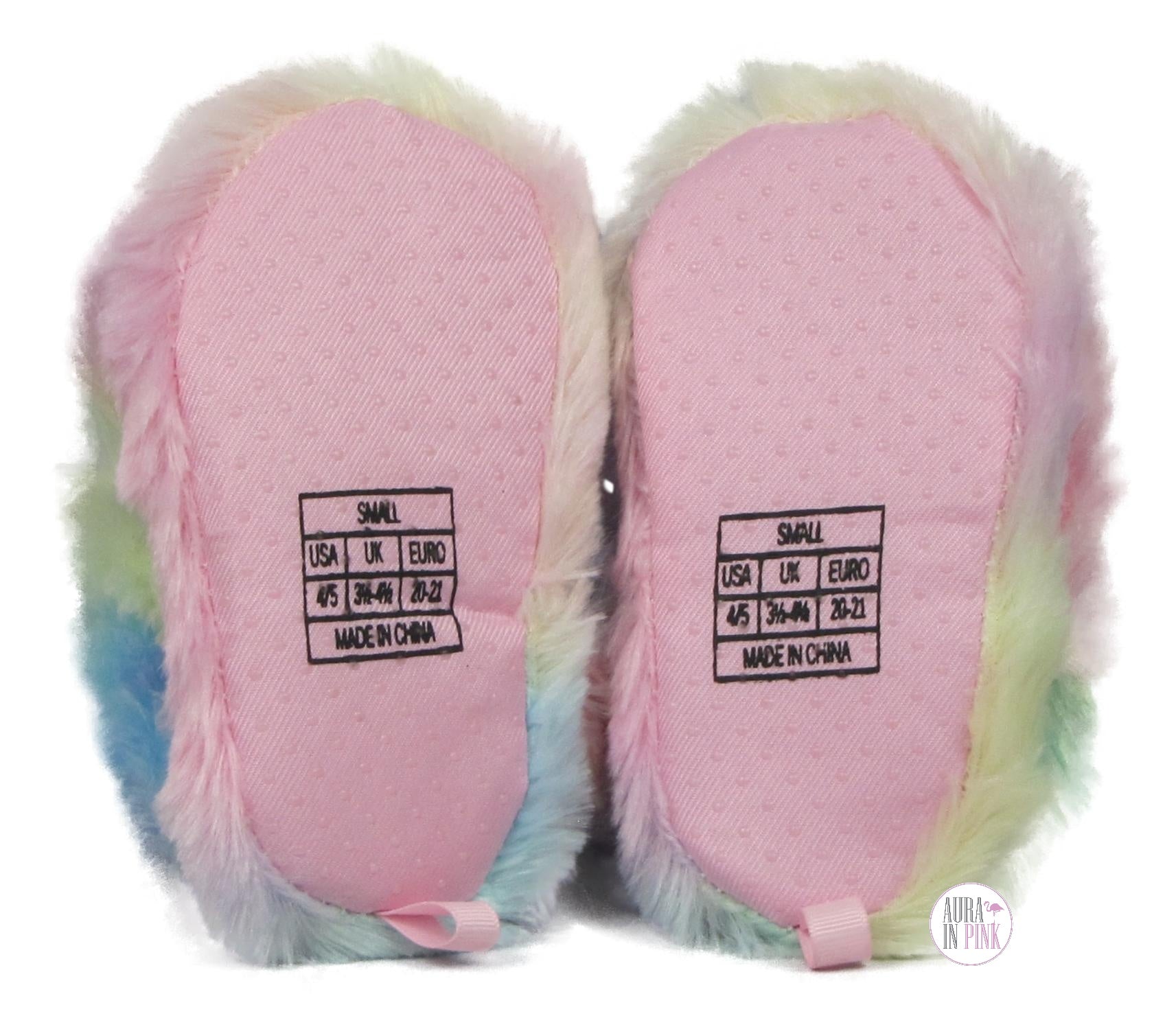Capelli New York Pastel Rainbow Unicorn Toddler Slippers Small