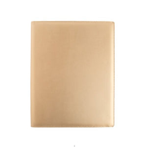 Leatherette Note Padfolio Organizers - Champagne Gold, Jet Black, Stone Grey - Aura In Pink Inc.