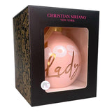 Christian Siriano New York Pink & Rose Gold Boss Lady Ball Ornament