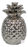 Chrome Silver & Gold Ceramic Pineapples Décor - Aura In Pink Inc.
