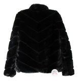 Ci Sono Kids by Cavalini Ultra Luxury Black Mink Faux Fur Plush Coat - Aura In Pink Inc.