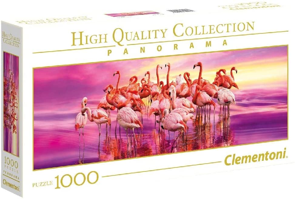 Clementoni High Quality Collection Panorama Pink Flamingos 1000 Piece –  Aura In Pink Inc.