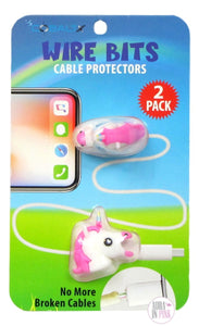 Cobalt Unicorn Wire Bits Cell Phone Cable Protectors 2-Pk - Aura In Pink Inc.