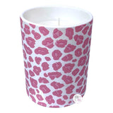 Coco + Lola Premium Collection Good Moms Say Bad Words Pink Leopard Print Fine Porcelain Mug w/Vanilla Scented Candle Set