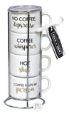Coco + Lola Premium Collection Stackable Espresso Coffee Mug Set of 4 - Aura In Pink Inc.