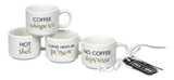 Coco + Lola Premium Collection Stackable Espresso Coffee Mug Set of 4 - Aura In Pink Inc.