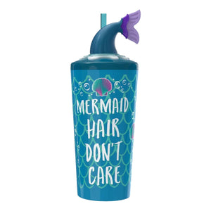 Cool Gear Mermaid Hair Don't Care 3D Mermaid Sip Tumbler w/Reusable Straw