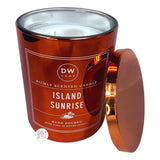 DW Home Large Double Wick Richly Scented & Hand Poured Candles in Chrome Colored Glass Jars w/Lids
