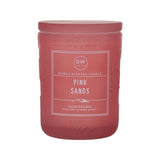 DW Home Summer Collection Large Double Wick Richly Scented & Hand Poured Candles in Frosted Glass Seashell Jars w/Lids - Assorted Scents - Aura In Pink Inc.