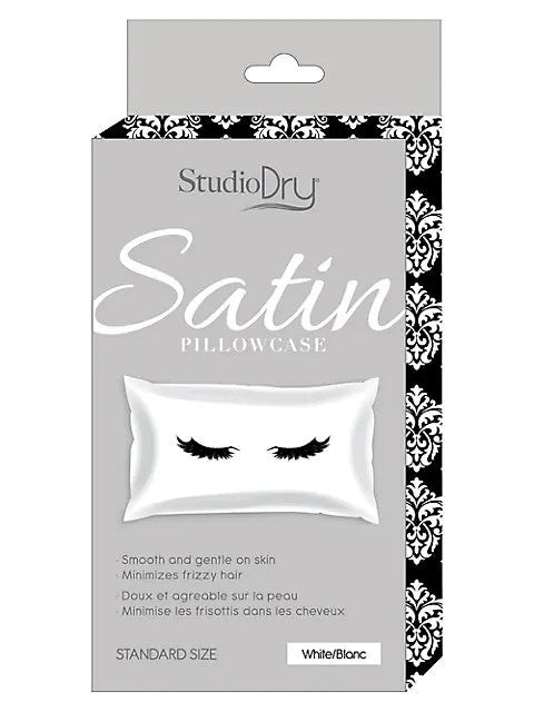 Danielle Studio Dry Luscious Black Eyelashes On White Satin Pillowcase