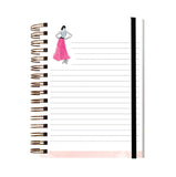 Designer Papers Fashionistas Pink Spiral-Bound Notebook