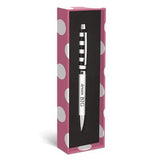 Dream Big Black & White Stripe Metal Fashion Pen - Aura In Pink Inc.