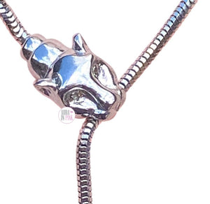 Dyadema Fine Italian Sterling Silver Panther Cat Snake Chain Lariat Necklace - Aura In Pink Inc.