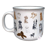 Eccolo Beth Briggs Watercolor Multi-Breed Dogs Camper-Style White Ceramic Mug