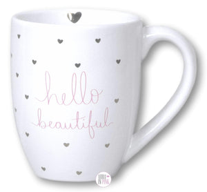 Eccolo Dayna Lee Collection Large Coffee Mug - Hello Beautiful - Aura In Pink Inc.