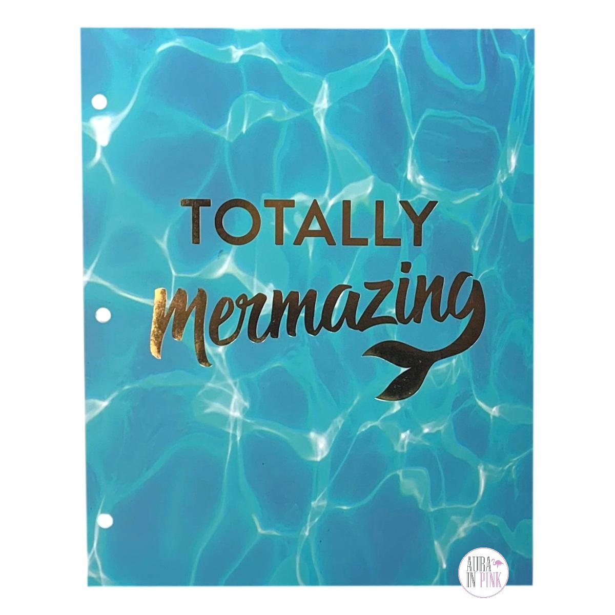 Mermaid Code Folder Eccolo Gold Totally Mermazing Aqua Marine Mermaid Themed Pocket Folder ...