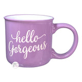 Eccolo Hello Gorgeous Lilac Large Coffee Mug & Bracelet Gift Set