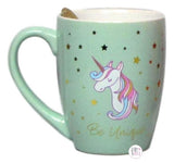Eccolo Large Inspirational Coffee Mug - Be Unique Unicorn - Aura In Pink Inc.