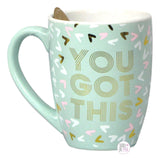 Eccolo Large Inspirational Coffee Mug - Mint Green You Got This - Aura In Pink Inc.