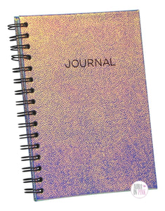 Eccolo Iridescent Rainbow Spiral-Bound Journal - Aura In Pink Inc.