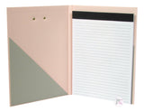 Eccolo Woman On A Mission Pink Padfolio Clipboard w/Ruled Notepad - Aura In Pink Inc.