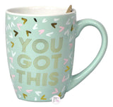 Eccolo Large Inspirational Coffee Mug - Mint Green You Got This - Aura In Pink Inc.