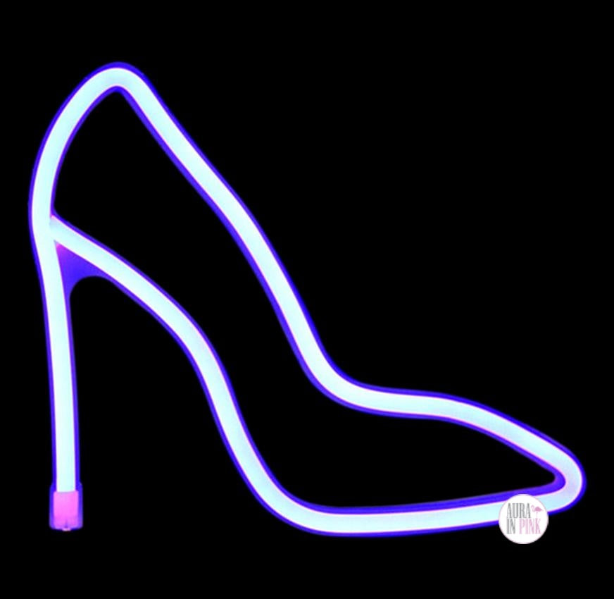 Neon blue high heels shop