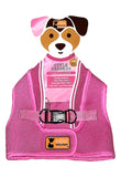 Elite Pet The Dog Walker Company Cute & In Control Reflector Pink Style Dog Cat Premium Pet Harness - Aura In Pink Inc.